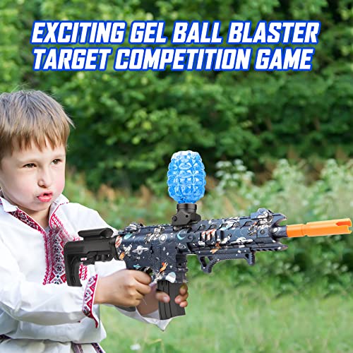 Patintics Gel Ball Blaster, Automatic Splatter Ball Blaster With 20000+ Non-Toxic, Eco-Water Friendly Beads, Blue #TOP2