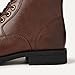 Amazon Essentials Men's Cap Toe Lace Up Combat Boots With Zipper, Dark Brown, 8.5