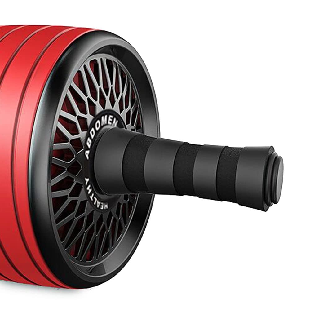 Rueda De Abdominales Sin Ruido Rodillo AB de la Rueda Abdominal con la Cintura del Brazo Ejercicio del Gimnasio del Gimnasio Tainer Rueda De Abdominales Fitness(Red)