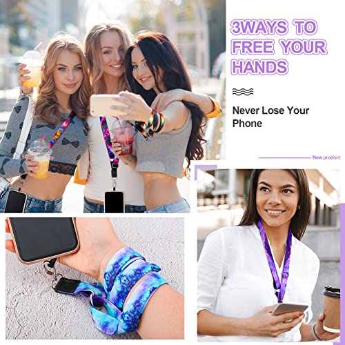 5 Pieces Phone Lanyard Universal Adjustable Neck Straps With Phone Pads Phone Lanyard Crossbody For Phone Case Keys Id Compatible With Iphone And Most Smartphones (Mixed Color,Star Pattern) #TOP2