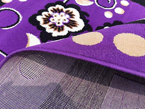 Image of Modern Carpet Velvet Touch 6.0X 8.0 Feet Purple B