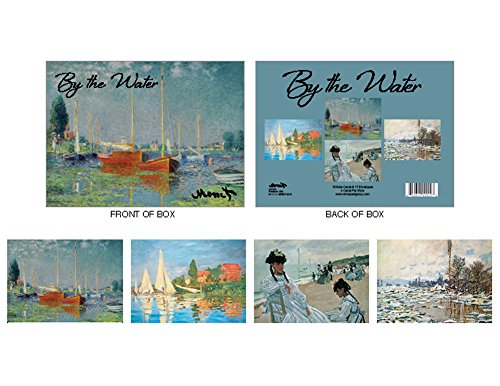 Image of Boxed Set of 16 Fine Art Note Cards with Envelopes - Monet by The Water