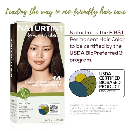 Image of Naturtint 4WN Radiant Nature Brown Glamour Permanent Hair Color (Pack of 1), Ammonia Free, Vegan, Cruelty Free, up to 100% Gray Coverage, Long Lasting Results (Packaging may vary)