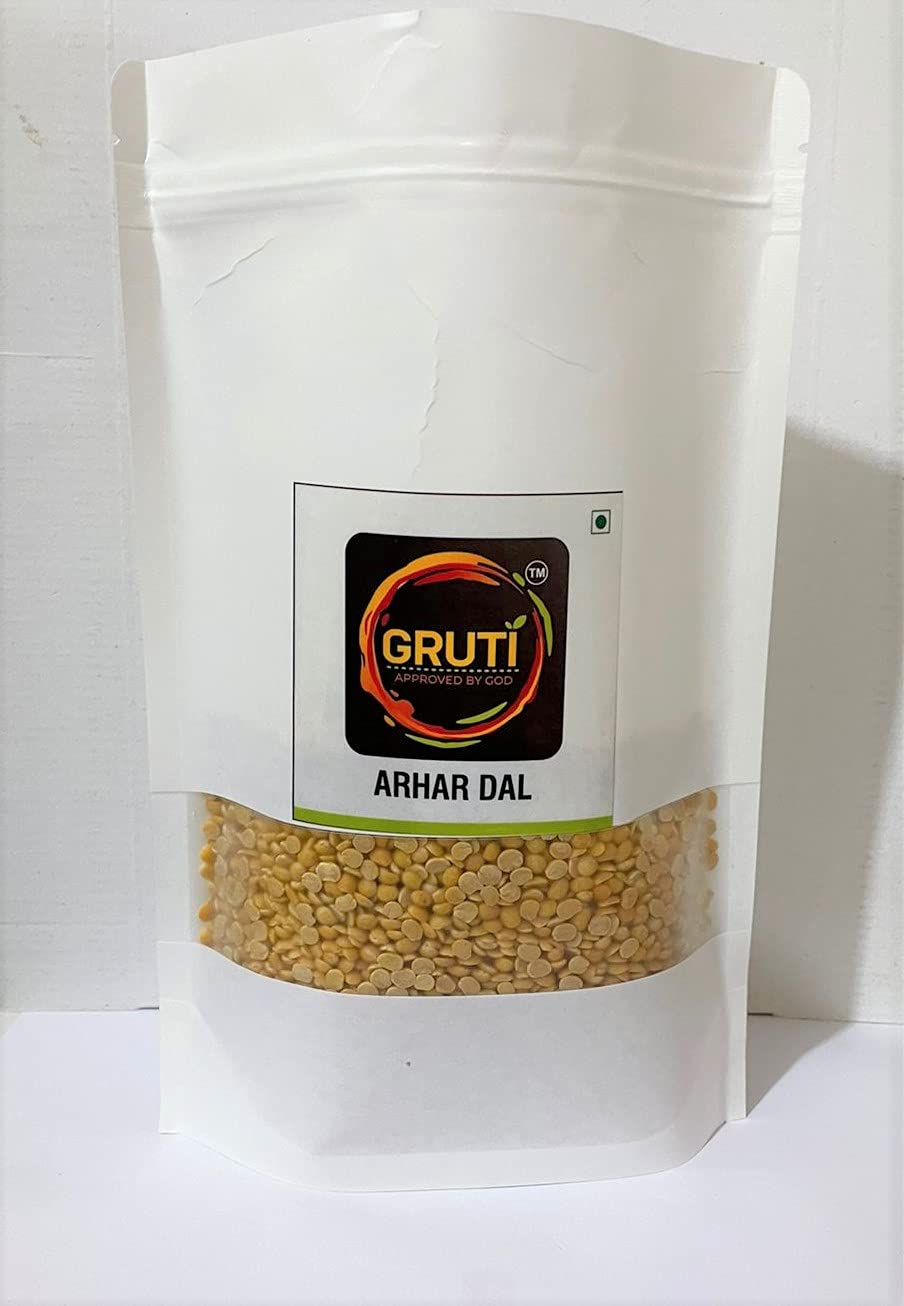 GRUTIOrganic Unpolished Toor Dal/Arhar Dal, 1kg - Premium Toor Dal/Tur Dal (Pack of 1)