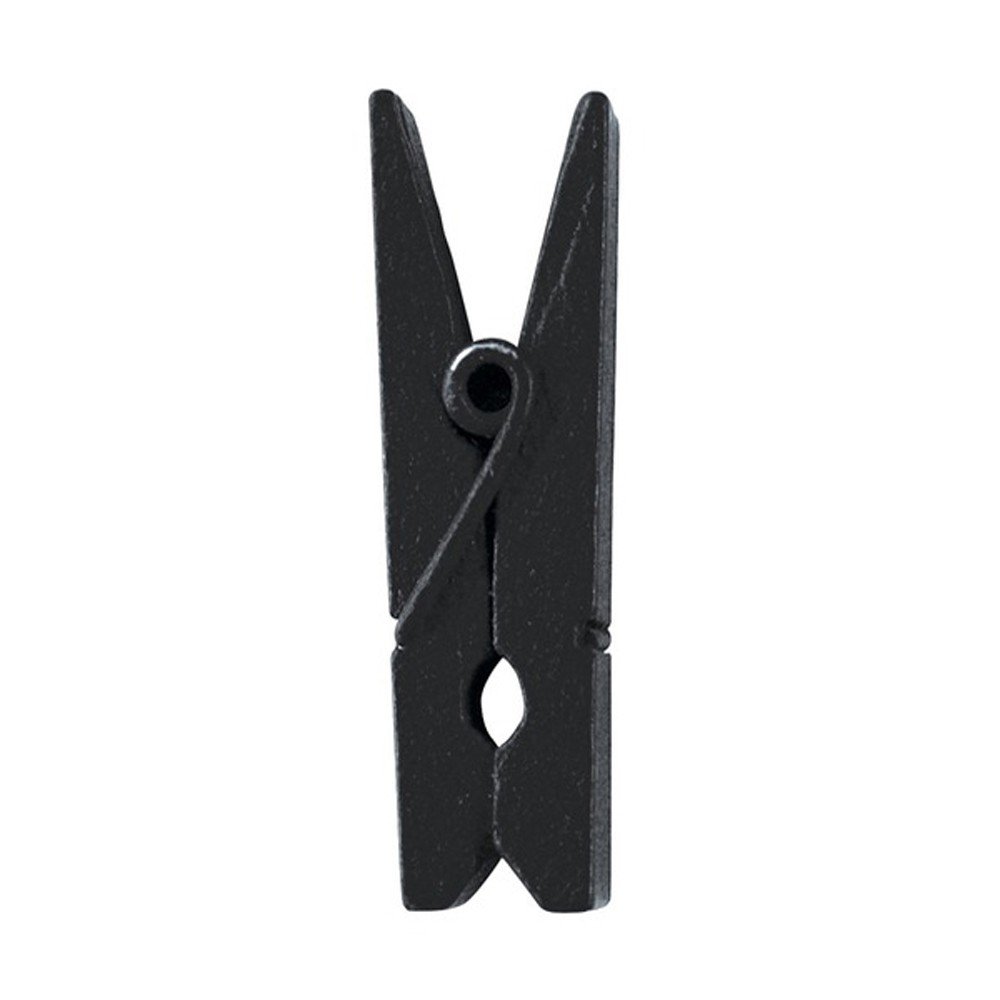 Santex 24 Mini Wooden Clothes Pegs 25 mm Black