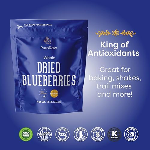 Puroraw HU-XI-201 Dried Blueberries No Sugar Added thumb #4