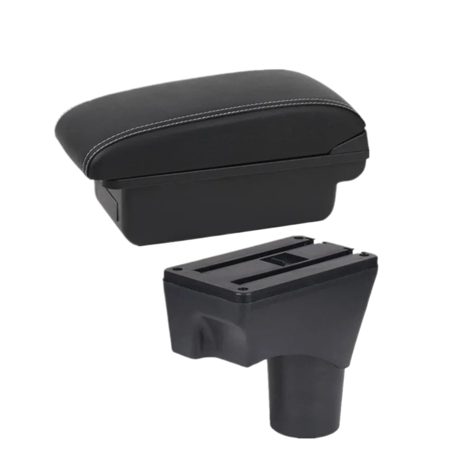Umdjju A1 Black White Nousb For Nissan For March For Micra For K13 For Mk4 Iv 2010-2023 Armrest Box Car Storage Interior Accessories Car Centre Console Armrest Box(A1 Black White Nousb)