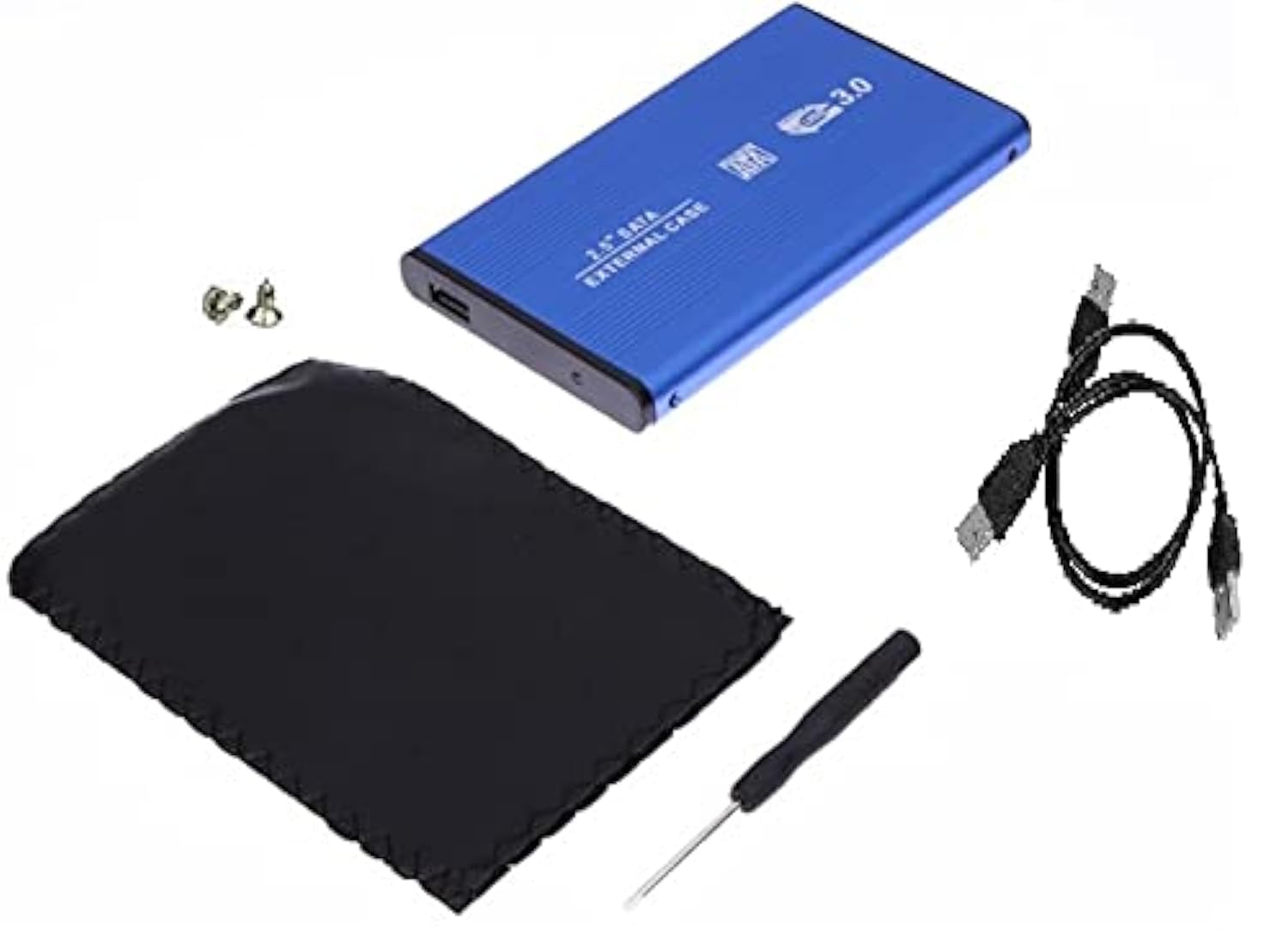 AlexVyan Blue USB 2.0 SATA 2.5-inch Laptop Portable External Hard Disk Casing Support 1 TB (Silver)-picture-19