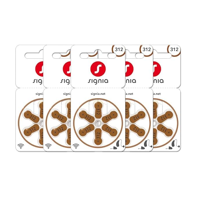 Signia Hearing Aid Batteries| Size 312, Pack of 30 Batteries |5 Strips|-image-11