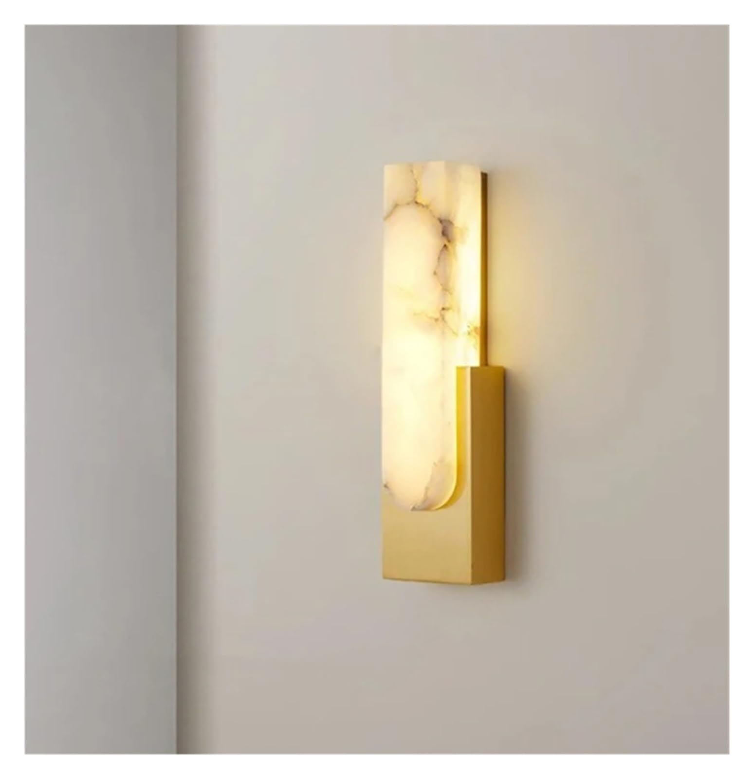 ASerZenith Marble Led Decorative Wall Lamp Black Copper Foyer Bedroom Study Dining Room Corridor Lighting Fixtures,Gold