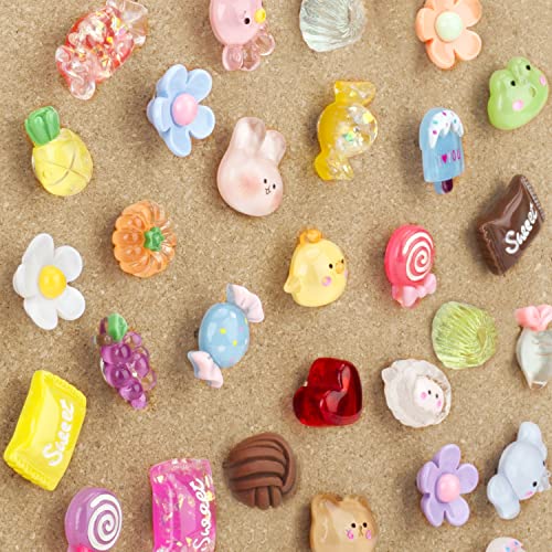 Push Pins Cute Office Supplies Flower Thumb Tacks Kawaii Candy Animal Push Pins Pin Board For Cork Board Desk Decor Accessories For Women Girls Office Organization #TOP2