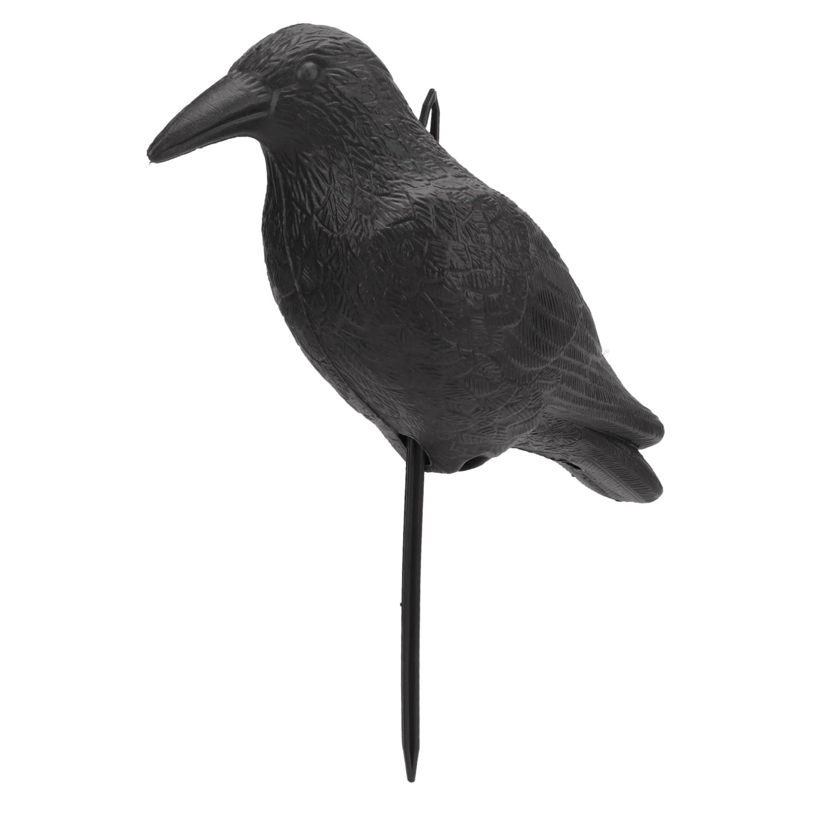 Raguso Crow Decoy Lifelike Garden Crow Decoys Portable Plastic Crow Decoy Realistic Crow Feathered Crow Decoys for Courtyard (Black)