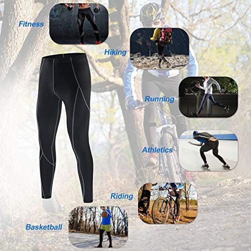 Jersey de ciclismo, Andoer Calça de compressão masculina Sports Baselayer Workout Active Collants Le
