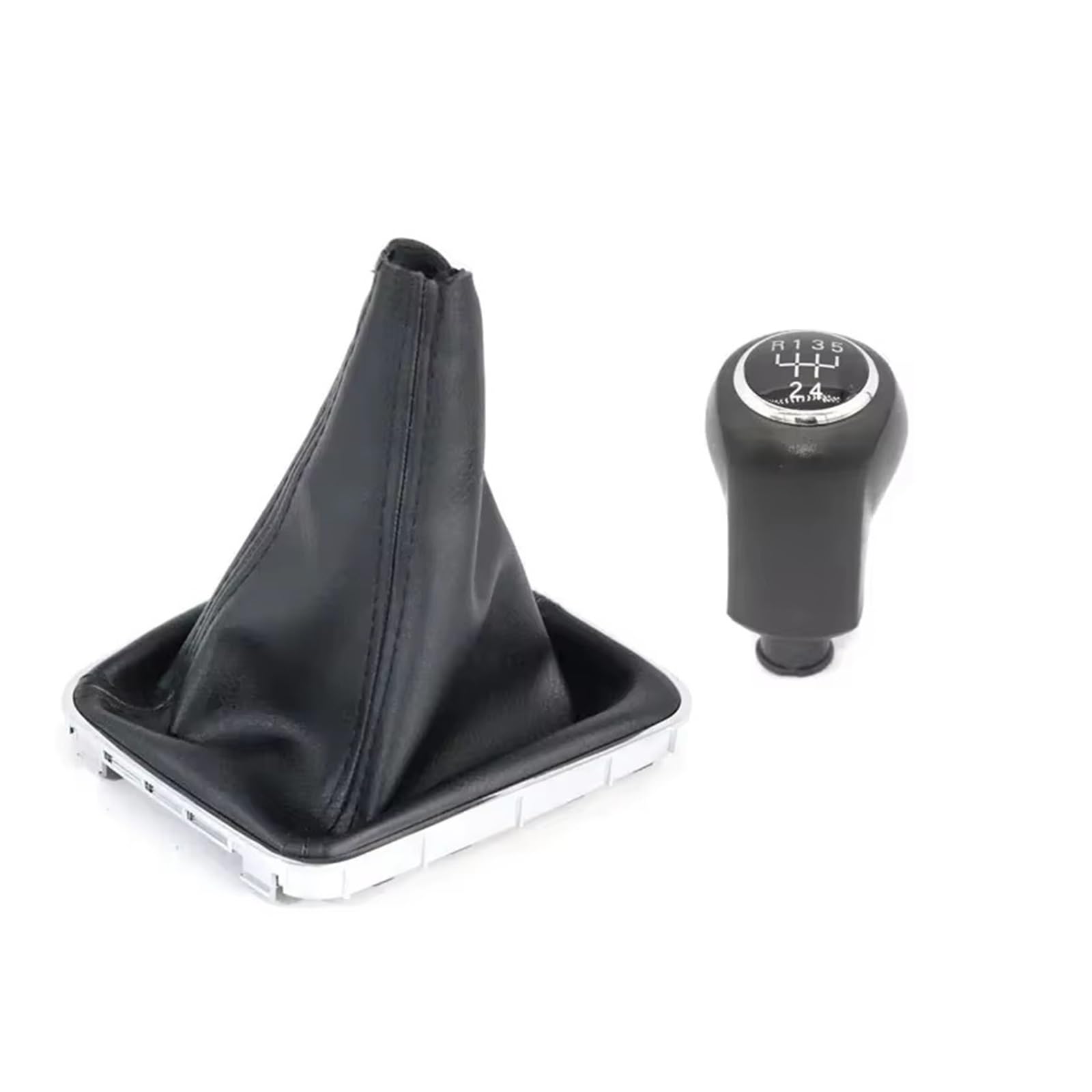 XKOEHXJ Car Gear Shift Knob for Opel for Vauxhall for Zafira B 2005-2014 Car Gear Shift Knob 5/6 Speed Leather Boot Cover Gearbox Boot Cover(5 Speed Set)