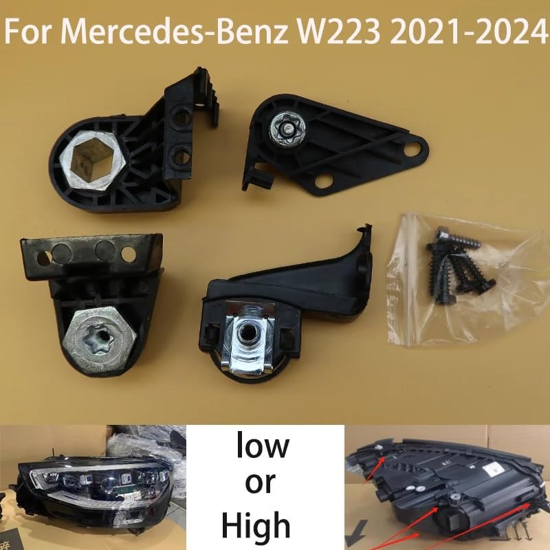 For Mercedes-Benz S-Klasse W223 2021-2024 S400 S450 S480 Auto Scheinwerfer Reparatur Kit Halterung Klaue befestigung 2238208304 2238208404(4x left)