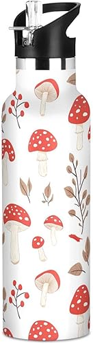 Miniatura 23 de Lightning Rose Gold Leak Proof & BPA Free Sports Insulated Water Bottle With Straws Leak-proof Hot & Cold Double Walled for Sport Gym Outdoor Travel