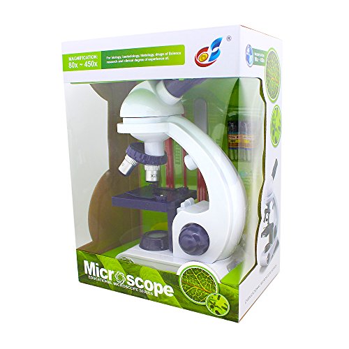 Study & Amusement Microscope for kids 80X, 200X, and 450X Magnification