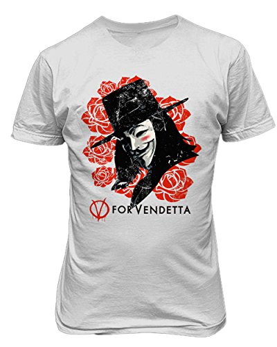 RIVEBELLA New Novelty Graphic Tee Horror Movie V Mens T-Shirt