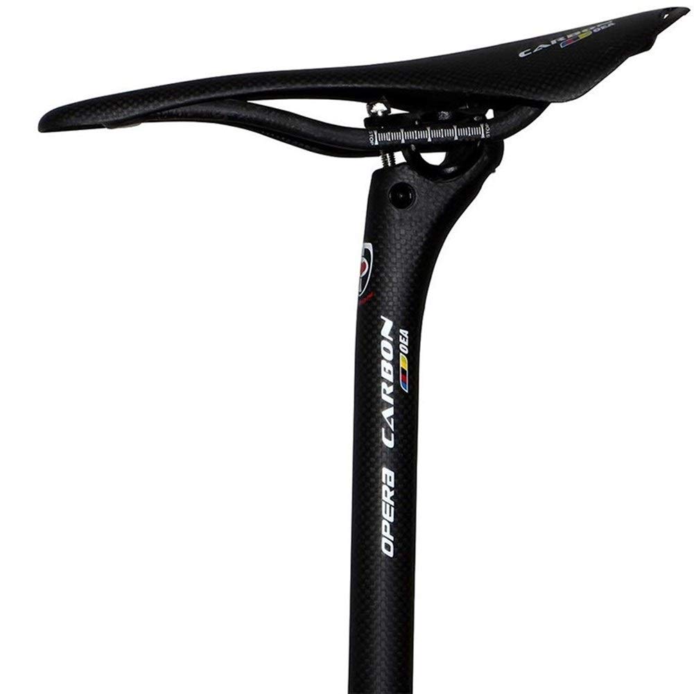 Tija de sillín Llena de Fibra de Carbono Ultraligero Carretera de montaña Accesorios de la Bici del Asiento del Tubo del Asiento Tija de sillín Tubo 3K Patrón Tija Suspension MTB