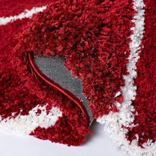 Image of Plush Shag Area Rug for Living Room, 244 cm x 305 cm, Brown (RED Box, 4X4 FEET)