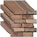 Veczom 3D Wall Panels Peel and Stick,10 Pack 3D Brick Wallpaper Peel and Stick,Waterproof Wall Panel PVC Stone for Interior Décor,Living Room,Lobby Bedroom Hotel Office
