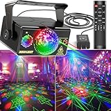 Party Lights Disco Light, Disco Ball Sound Activated Strobe & Dj Lighting with Remote Control - Stage Rave Lights for Parties, Birthday, Weddings, Bars, Clubs, Dance, Halloween & Christmas Decorations