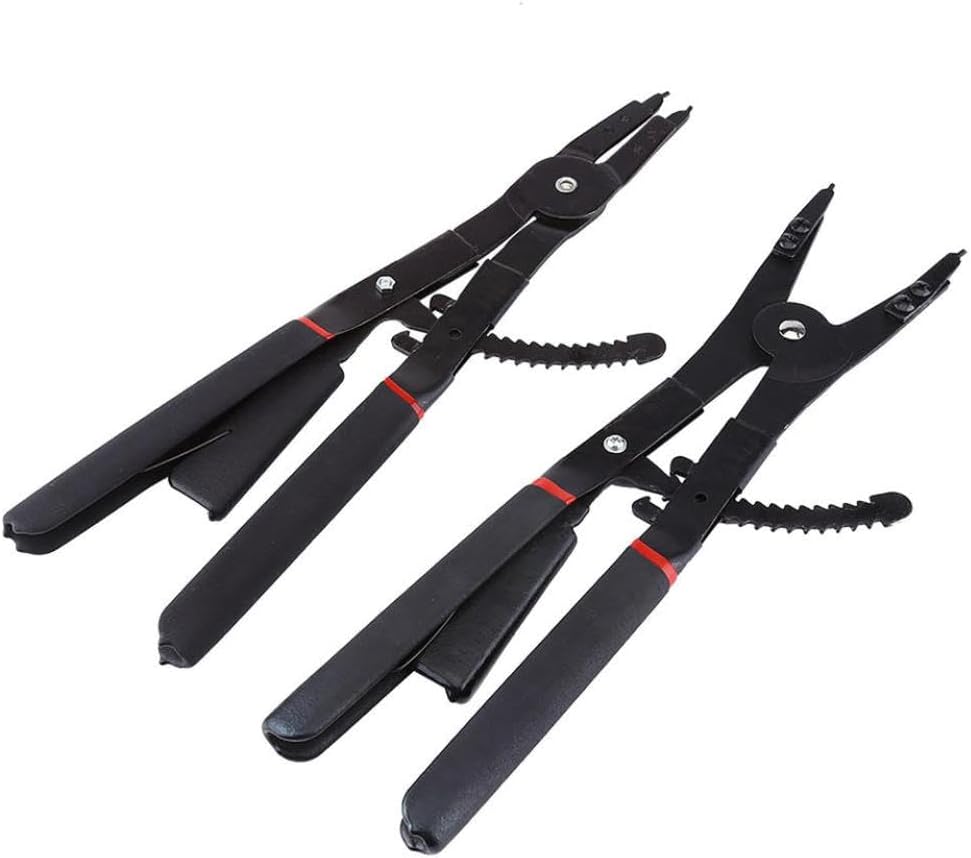 16 Inch Universal Circlip Snap Ring Pliers Tool Set With Replacement Tips Compatible With Automotive And Power