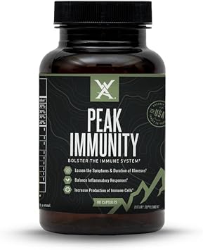 Wilderness Athlete - Peak Immunity | فيتامين D ، فيتامين C ، مكملات الزنك - دعم الجهاز المناعي - مكمل NAC - Quercetin ، Elderberry ، مكمل الفطر - كبسولات التوت