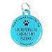 Dynotag Web Enabled Super Pet ID Smart Tag. Deluxe Coated Steel, with DynoIQ & Lifetime Recovery Service. Fun Series (Blue: See Reverse to Contact My Parents)