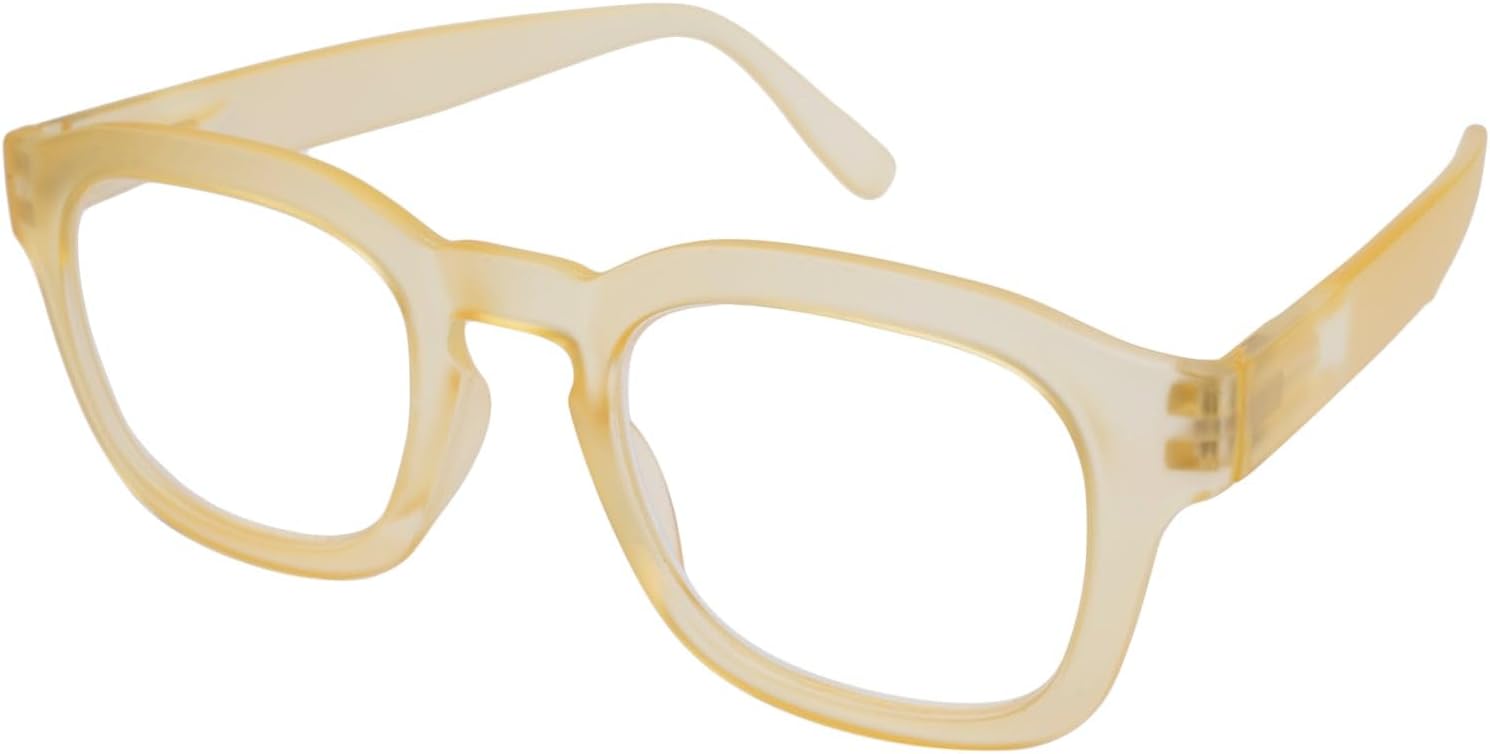 Gabriel + Simone Sy Reading Glasses for Men and Women - Square Frame, Blue Light Blocking,Scratch-Resistant Lenses with Case