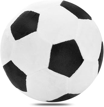 Plush Football Throw Pillow, Soccer Ball Stuffed Toy, Party Decoration Soft Plushie for Kids