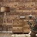 TANONE Wood Contact Paper Peel and Stick with Tools, Self Adhesive Removable Wallpaper Countertops Waterproof, Shiplap Wall Paper Wood Vinyl Wrap for Cabinets Rustic Brown 17.5