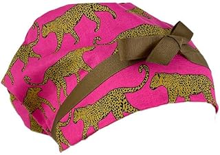 European Style Scrub Cap Ribbon/Grosgrain Ribbon â€“ Fine Leopardos - Scrub Hat for Women & Men tie Back | Working Cap with Holder. Unisex Surgical Caps, Nurses Hats | Dr. Hats