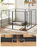 Feandrea Freilaufgehege, Laufstall DIY, mit 8 Gitterplatten je 80 x 100 cm