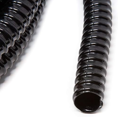 Miniatura 2 de Spaces Places 2010BC Tubo de vinilo corrugado de 1 pulgada por 20 pies para jardín acuático o estanque, resistente a los rayos UV, negro