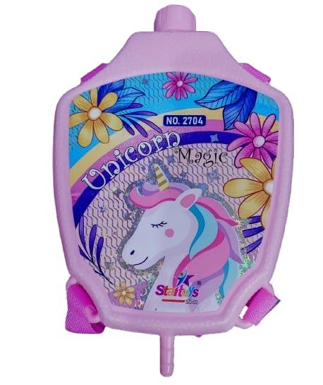Image of Macare Holi Pichkari Water Gun for Kids Backpack Tank Spray for Holi Pool Parties for Boys and Girls Pink Color