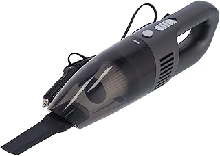 Aspiradora de 120W y 12V, Uso Doble en Seco y Húmedo, Filtro Múltiple, Caja de Polvo Visible, Limpiador Interior de Coche, Color Plateado (Silver)