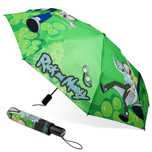 RICK AND MORTY Paraguas Plegable Automático Viaje Paraguas de