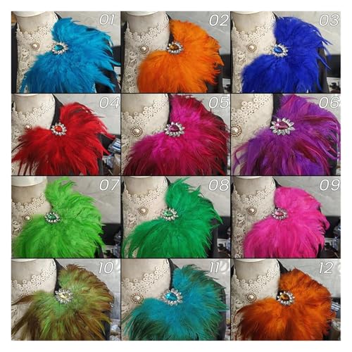 Charretera de hombro de plumas para invitadas de boda y fiestas 6