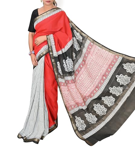 Generic black handloom silk saree – image 2