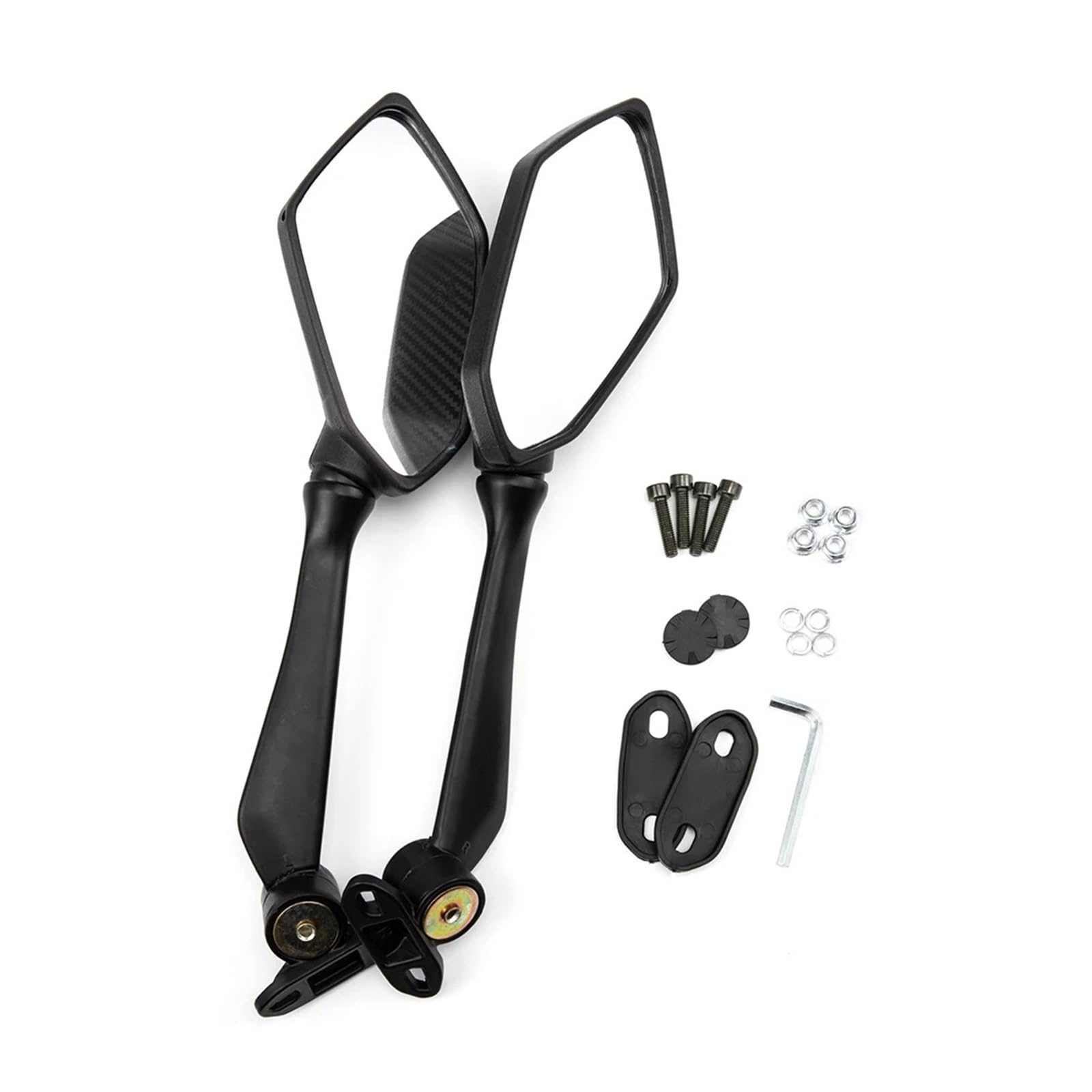 Moto Lusterko końcówkowe kierownicy Motocyklowa k Pasuje Do Ninja 400 500 650 650R EX400 EX650 EX500 ZX6R ZX636 RC51 RVT1000R Długi Drążek Lusterko Wsteczne Boczne Wydłużanie Lusterka