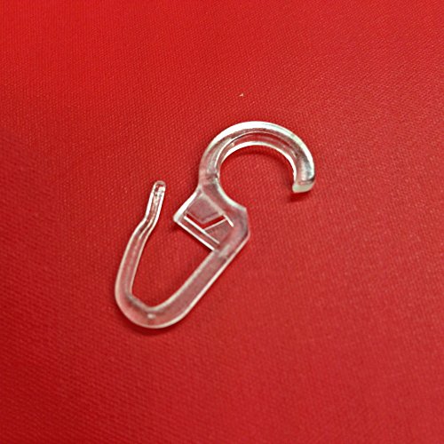 Easy-Shadow - 50 Stück Hochwertige Faltenlegehaken mit 12 mm Öse für Gardinenringe Gardinenhaken Überklipshaken 12mm für Gardinenstangen Stilgarnituren - glasklar / transparent Cover