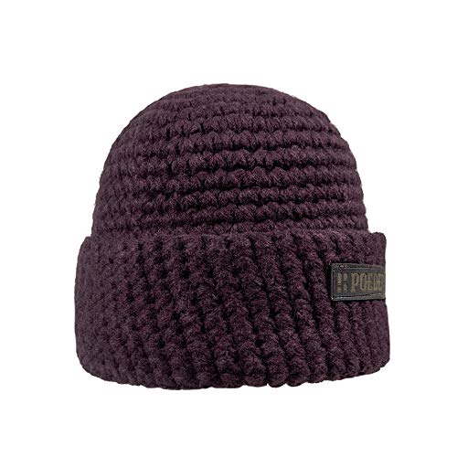 Bonnet court de qualité supérieure en maille bordeaux extensible unie