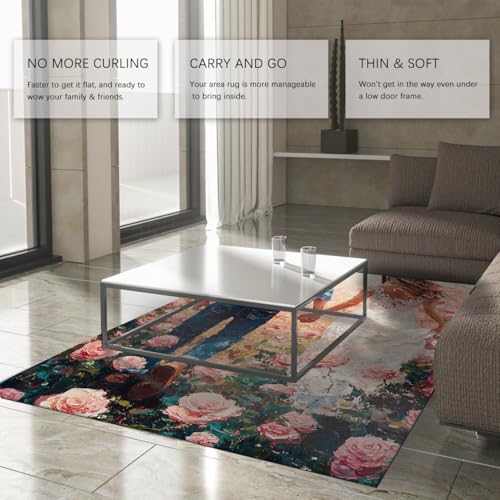 Tapis 60x120cm intérieur extérieur carpette à l'huile pour jardin - 4