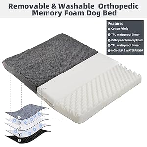 Something-Different-Orthopedic-Dog-Bed-for-Medium-DogMedium-Dog-Bed-with-Removable-Washable-Cover-Anti-Slip-BottomSuitable-for-Dogs-Up-to-35-lbs30x-20x-3Grey - Cucciolini Doodles   Something-Different-Orthopedic-Dog-Bed-for-Medium-DogMedium-Dog-Bed-with-Removable-Washable-Cover-Anti-Slip-BottomSuitable-for-Dogs-Up-to-35-lbs30x-20x-3Grey