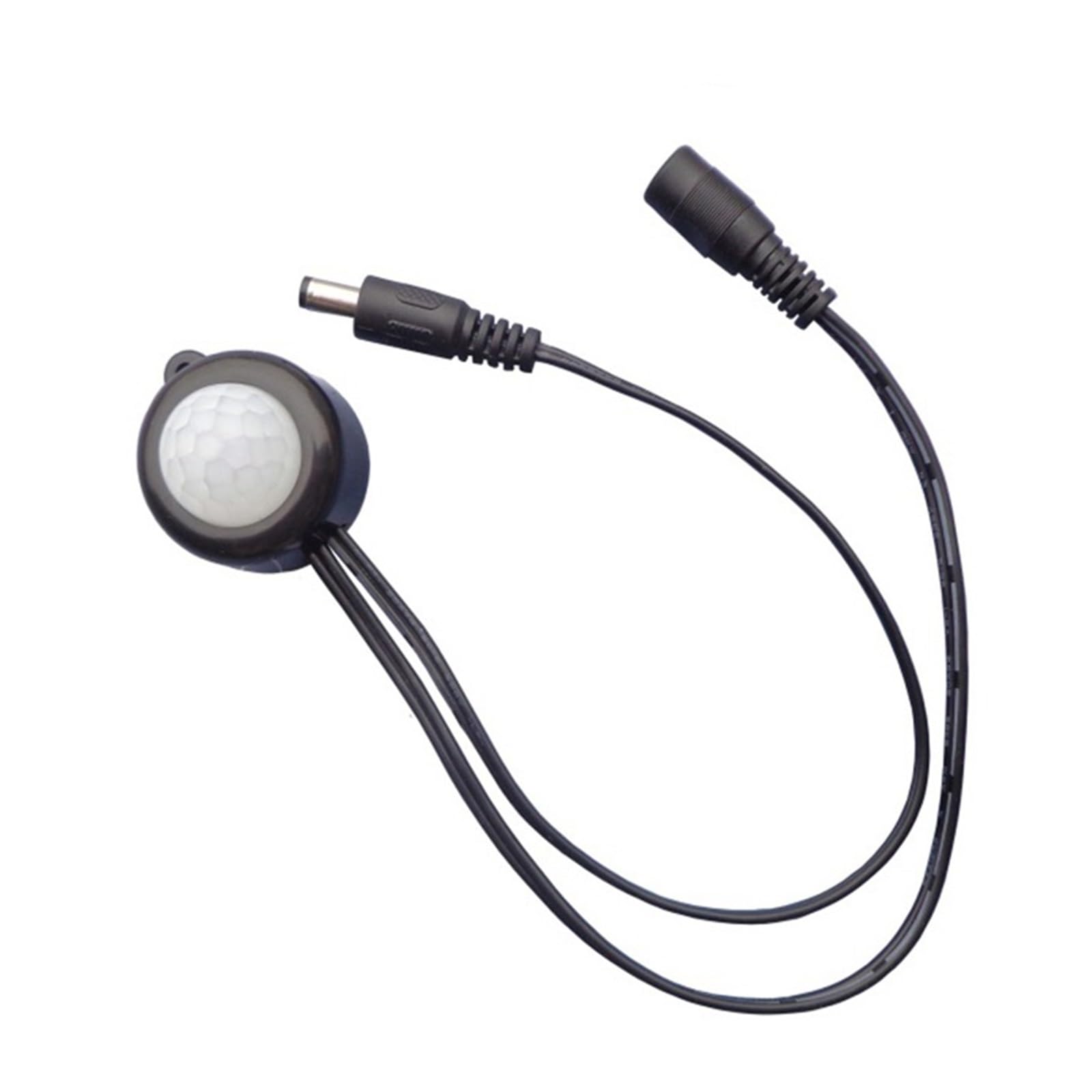 DC5V-24V 12V PIR Human Body Infrared Motion Sensor Detector Control LED Light bar photosensitive Switch Connector(TDL-2025 Black)