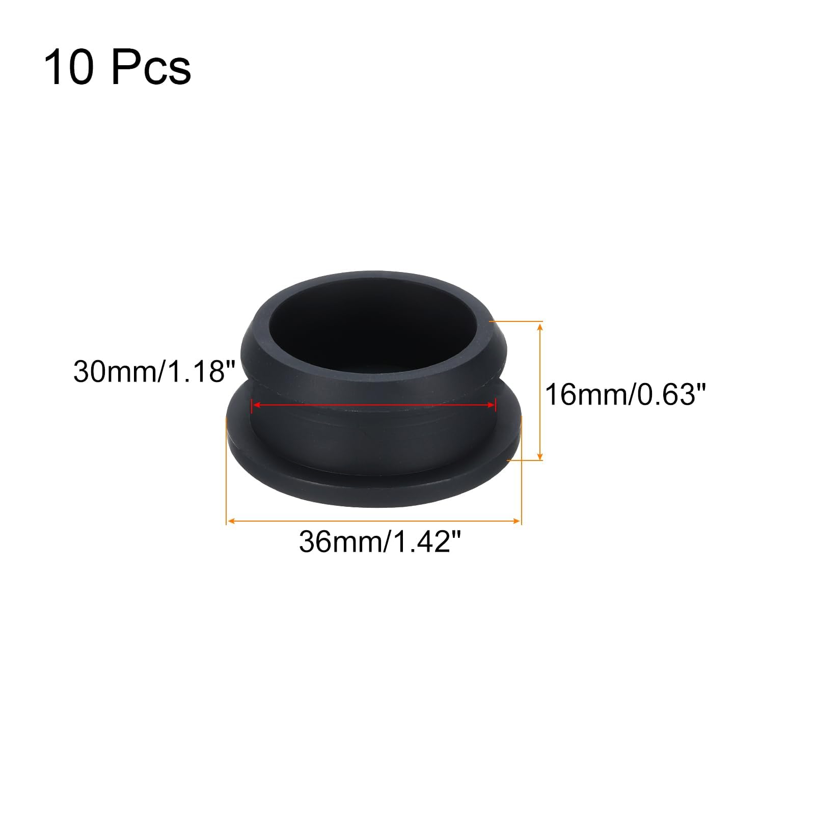 TA-VIGOR 10Pcs Silicone Snap in Locking Hole Plugs, 30mm Diameter Hole Stoppers - Image 2