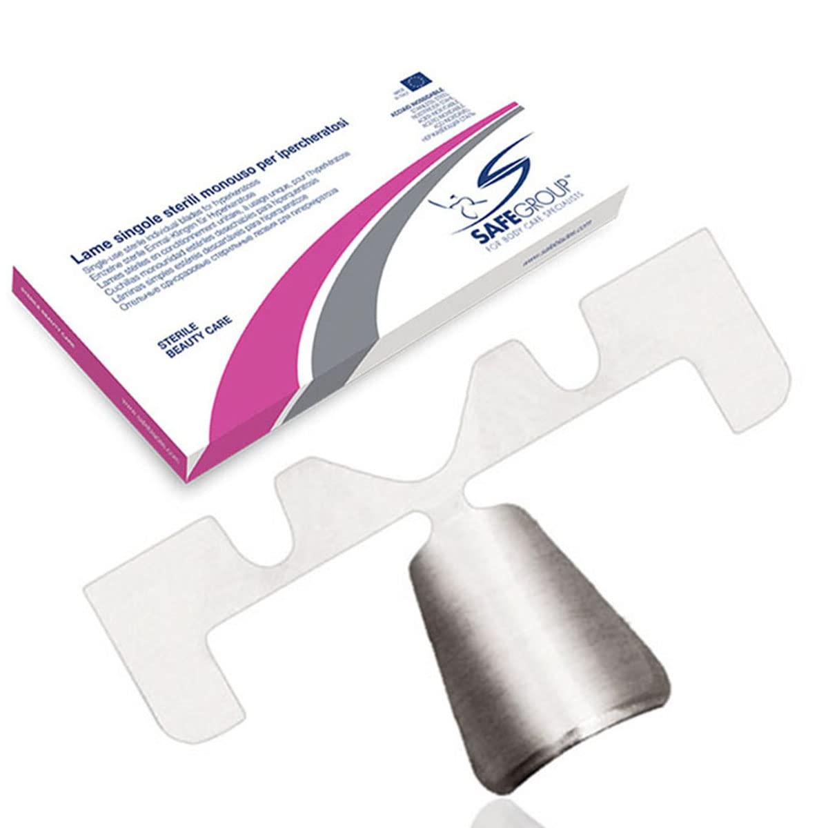 MV Confezione da 50 Lame Safe confezionate singolarmente originali n. 2 (Scatola Rosa)