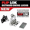 Flip Lok High Security Outward Swing Door Lock is 10X Stronger than a ...
