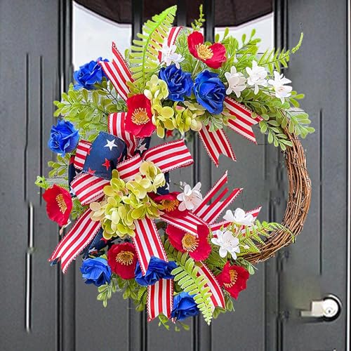 Couronnes de porte 4 juillet résistantes aux intempéries pour décoration - 8